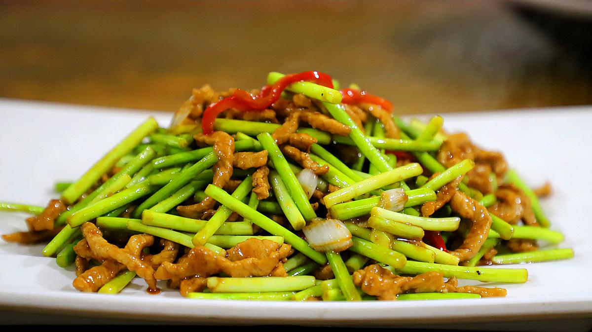 蒜苔炒肉